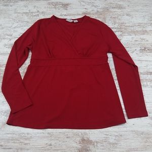 Tomorrows Mother Maternity V Neck Long Sleeve Top